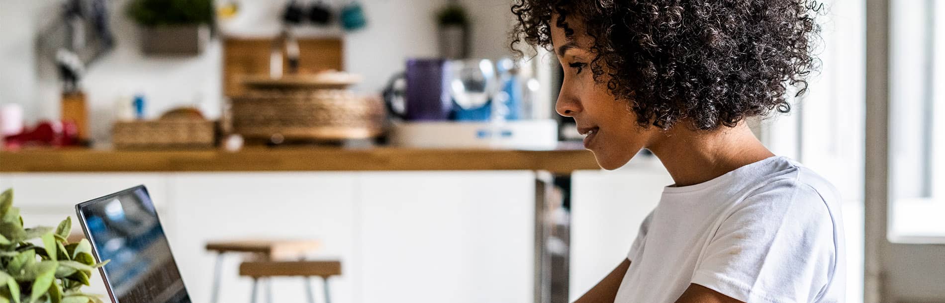 woman working from home